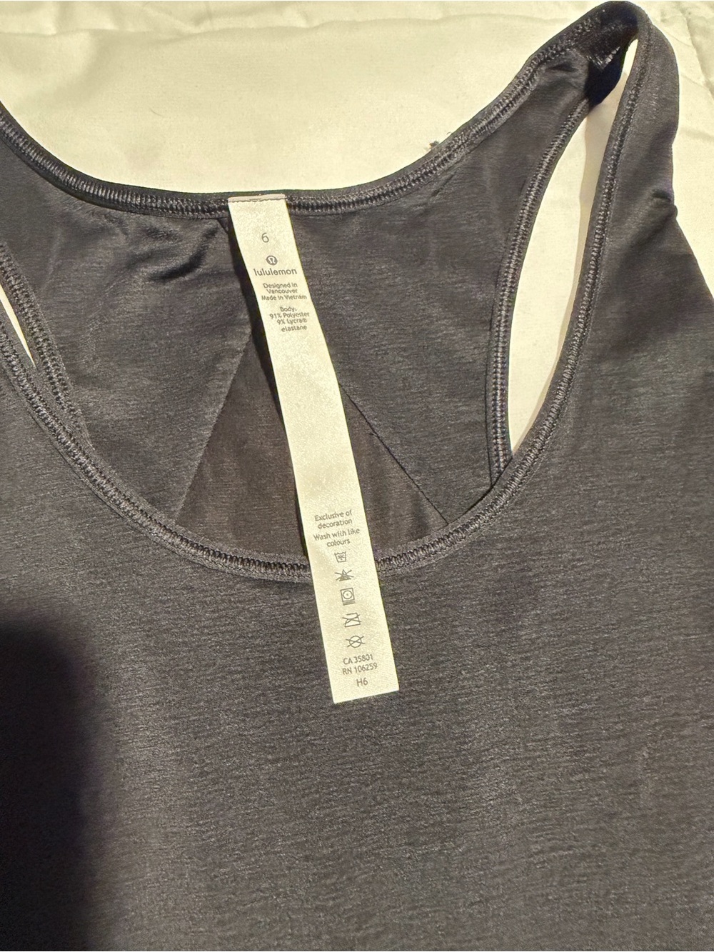 lululemon athletica Dark Gray Racerback Tank Top